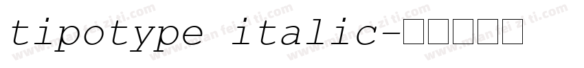 tipotype italic字体转换